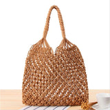 Summer Shoulder Tote Bag - Womens Straw Beach Bag