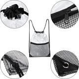 Clear Drawstring Travel Bag Transparent PVC Stadium Sports Gym