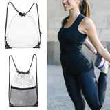 Clear Drawstring Travel Bag Transparent PVC Stadium Sports Gym