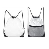 Clear Drawstring Travel Bag Transparent PVC Stadium Sports Gym