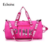Echoine Woman Leisure Zip Travel Bag Sports Bag Letter Printing