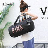 Echoine Woman Leisure Zip Travel Bag Sports Bag Letter Printing