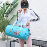 Echoine Woman Leisure Zip Travel Bag Sports Bag Letter Printing