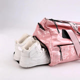 Large Capacity Tote Bag Graffiti Yoga Sports Bag with Shoes Outdoor Travel Handb