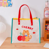 Girl Jelly Handbag Cartoon Bear Rabbit Transparent Shoulder Bag