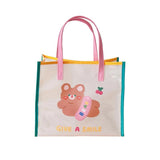 Girl Jelly Handbag Cartoon Bear Rabbit Transparent Shoulder Bag