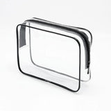 4pcs/set Travel Toiletry Bag Waterproof PVC Cosmetic Case Zipper Closure