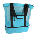 2 in 1 Cooler Picnic Bag Beach Bag Oversized Lightweight Mesh Beach Tote Bag