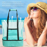 2 in 1 Cooler Picnic Bag Beach Bag Oversized Lightweight Mesh Beach Tote Bag