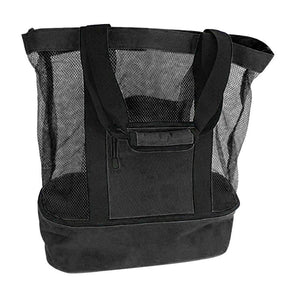 2 in 1 Cooler Picnic Bag Beach Bag Oversized Lightweight Mesh Beach Tote Bag