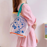 Clear Tote Bag Transparent Shoulder Handbag Waterproof Bags for Women