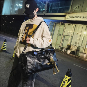 PU Handbag Shoulder Bag for Women Men Leather Travel Bag