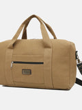 Large Capacity Canvas Travel Bag Cut-proof Short Overnight Shoulder Bag Q95