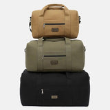 Large Capacity Canvas Travel Bag Cut-proof Short Overnight Shoulder Bag Q95