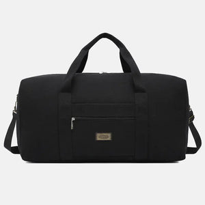 Large Capacity Canvas Travel Bag Cut-proof Short Overnight Shoulder Bag Q95