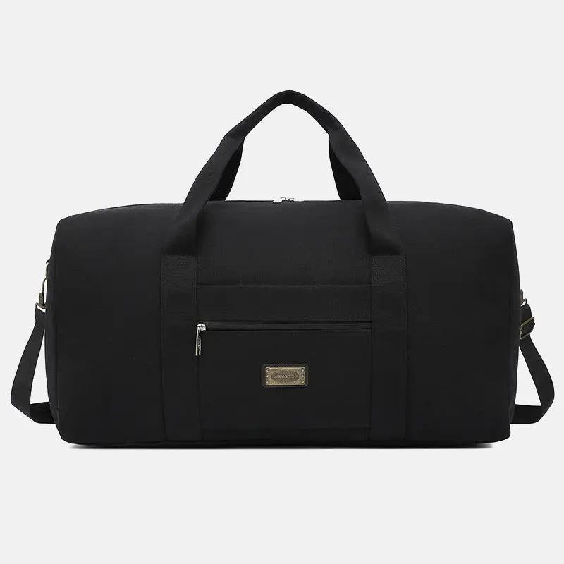 Large Capacity Canvas Travel Bag Cut-proof Short Overnight Shoulder Bag Q95