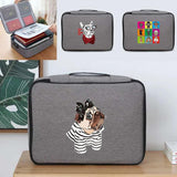Waterproof File Lockbox Folder Dog Print Organizer