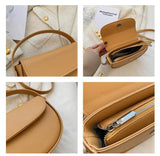 Women's Small Messenger Bag High-quality Texture Saddle Bag