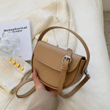 Women's Small Messenger Bag High-quality Texture Saddle Bag