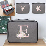 Large Storage Tote File Lockbox Flower Letters Organizer