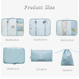 6PCS Lingerie Travel Organiser Set Packing Cube Mesh Bag