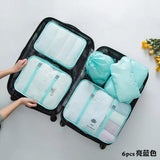 6PCS Lingerie Travel Organiser Set Packing Cube Mesh Bag