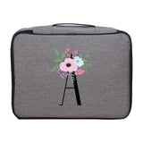 Waterproof Flower Letter Pattern Travel Bag