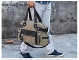 Retro Canvas Shoulder Bag England Style Messenger Bag Big Capacity