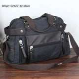 Retro Canvas Shoulder Bag England Style Messenger Bag Big Capacity