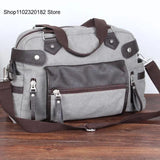 Retro Canvas Shoulder Bag England Style Messenger Bag Big Capacity