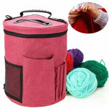 Large Knitting Yarn Storage Tote Bag Organizer Basket Wool Crochet Needle Tote