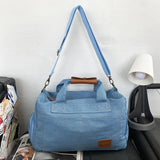 Large Capacity Retro Denim Travel Handbag Duffle Bag Unisex Travel Crossbody Bag
