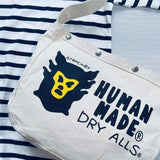 Monkey Head Print Shoulder Messenger Bag Vintage Canvas Casual Bag