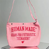 Monkey Head Print Shoulder Messenger Bag Vintage Canvas Casual Bag
