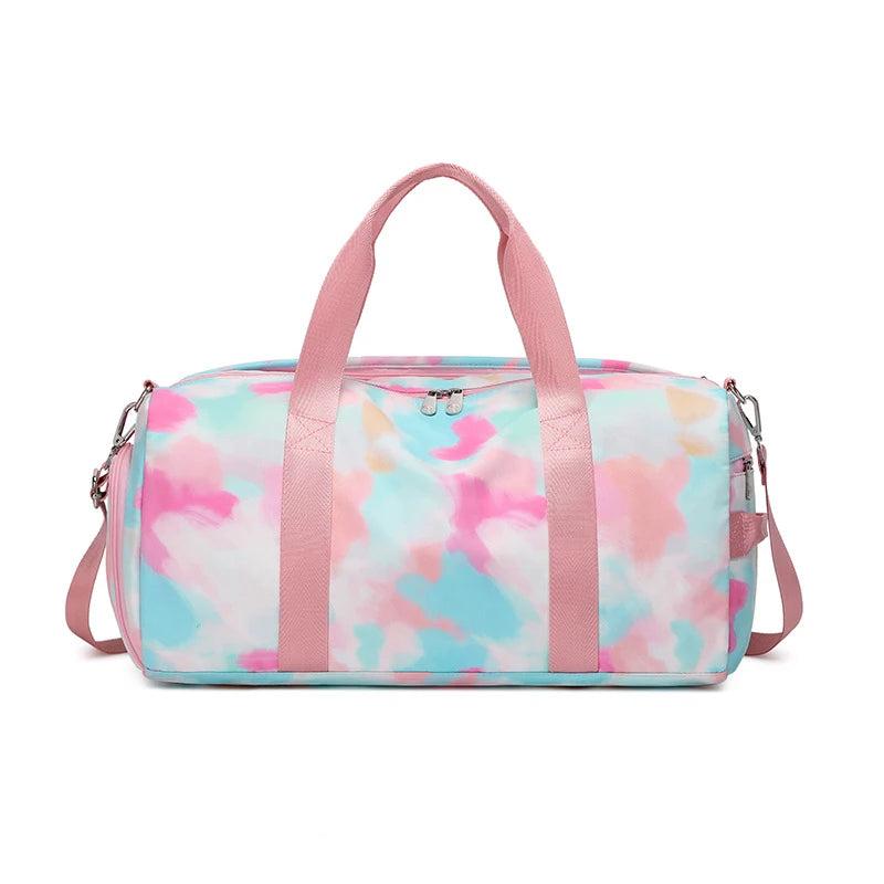 Waterproof Gym Yoga Duffle Handbag Women Weekend Traveling Bag