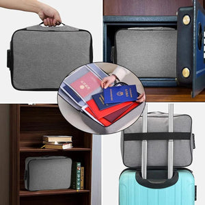 Large Lockable Passport Organizer Folder Handbag