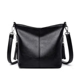 Solid Colors Travel Tote PU Leather Shoulder Bags Women Messenger Bag