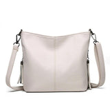 Solid Colors Travel Tote PU Leather Shoulder Bags Women Messenger Bag