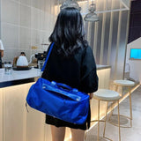 Women Waterproof Gym Duffle Bag with Wet Dry Separation Shoe Bag