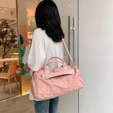 Women Waterproof Gym Duffle Bag with Wet Dry Separation Shoe Bag