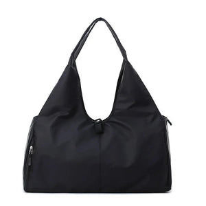 Waterproof Nylon Gym Bag Women Fitness Handbag with Yoga Mat Compartment
