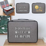 Large Food Print Document Organizer Folder Lockbox