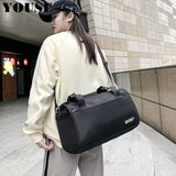 Canvas Duffel Gym Bag Men Women Foldable Weekender Organizer