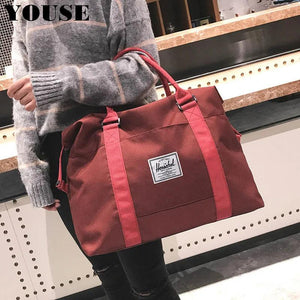 Female Large Capacity Travel Bag Weekend Suitecase Overnight Carry-ons Side Gym