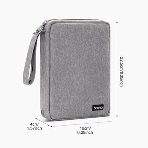 Gray USB Cable Storage Bag Travel Kit Tablet Protective Accessories