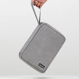Gray USB Cable Storage Bag Travel Kit Tablet Protective Accessories