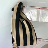 Knitting Women Handbag Shoulder Bag Big Tote Shopping Wristlet Bag