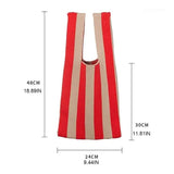 Knitting Women Handbag Shoulder Bag Big Tote Shopping Wristlet Bag