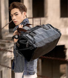 Men Leather Duffle Bag Gym Sport Travel Bag