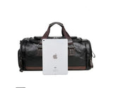 Men Leather Duffle Bag Gym Sport Travel Bag